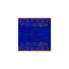 -A5- Royal Calm Blue Bohemian Moroccan Artwork. Art Print