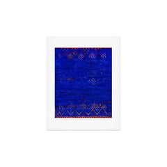-A5- Royal Calm Blue Bohemian Moroccan Artwork. Art Print