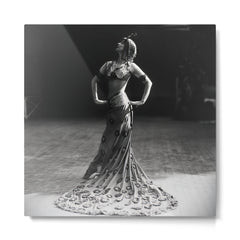 1920 Spanish Flamenco dancer vintage starlet Ruth St Denis black and white photograph Metal Print