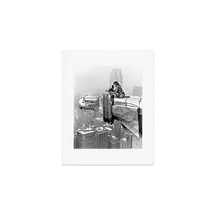 1930 Margaret Bourke-White atop of the world New York City skyline black and white photograph Art Print