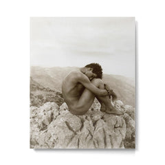 Caino' Male Nude black and white photograph / black and white photography by Wilhem von Gloeden Metal Print
