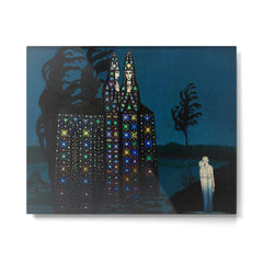 Confirmation of Love,' Magical Realism Portrait Painting by Boles����aw Biegas Metal Print