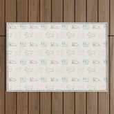 4 Pup Pals Doodle Outdoor Rug