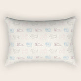 4 Pup Pals Doodle Rectangular Pillow