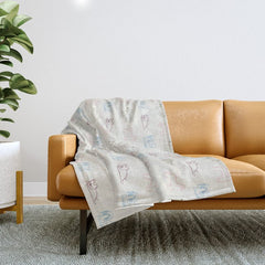 4 Pup Pals Doodle Throw Blanket