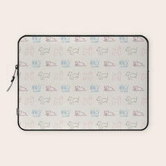 4 Pup Pals Doodle Laptop Sleeve