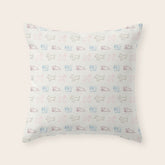 4 Pup Pals Doodle Throw Pillow
