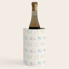 4 Pup Pals Doodle Wine Chiller
