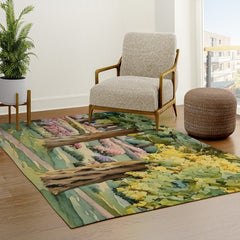 A beautiful day at the park Rug