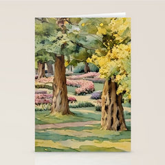 A beautiful day at the park Stationery Card