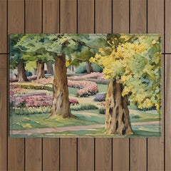 A beautiful day at the park Outdoor Rug