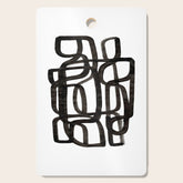 Writing On The Wall' Mid Century Modern Fun Abstract Shapes Cutting Board