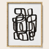 Writing On The Wall' Mid Century Modern Fun Abstract Shapes Serving Tray