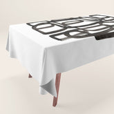Writing On The Wall' Mid Century Modern Fun Abstract Shapes Tablecloth