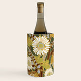 70s, flowers, green, retro, vintage, floral bouquet, olive green Wine Chiller