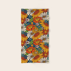 70s Retro Floral - Bold Bath Towel