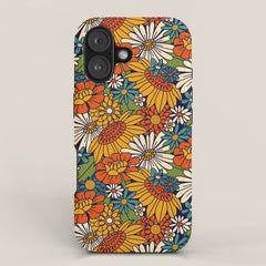 70s Retro Floral - Bold iPhone Case