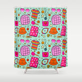 90's Things Print Shower Curtain