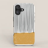 (White Background) Mid Century Modern Minimalist Rothko Inspired Color Field With Lines Geometric Style iPhone Case