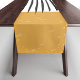 (White Background) Mid Century Modern Minimalist Rothko Inspired Color Field With Lines Geometric Style Table Runner