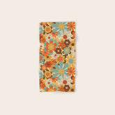 70's Retro Floral Patterned Prints Bath Towel