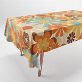 70's Retro Floral Patterned Prints Tablecloth