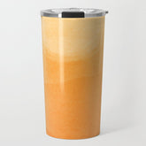 70s Style Golden Sunset Abstract Landscape Travel Mug