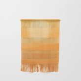 70s Style Golden Sunset Abstract Landscape Wall Hanging