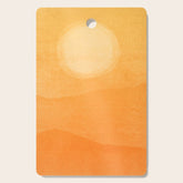70s Style Golden Sunset Abstract Landscape Cutting Board