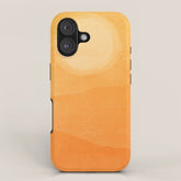 70s Style Golden Sunset Abstract Landscape iPhone Case