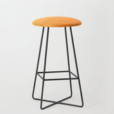 70s Style Golden Sunset Abstract Landscape Stool