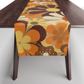 70's Floral Prints, Retro Art Table Runner