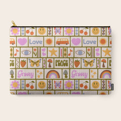 1970s Retro Pop Culture Icons Carry All Pouch
