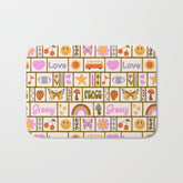 1970s Retro Pop Culture Icons Bath Mat