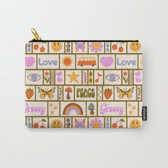 1970s Retro Pop Culture Icons Carry All Pouch