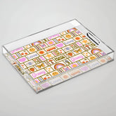 1970s Retro Pop Culture Icons Acrylic Tray