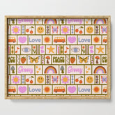 1970s Retro Pop Culture Icons Serving Tray