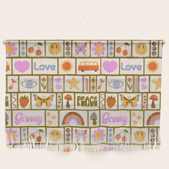 1970s Retro Pop Culture Icons Wall Hanging