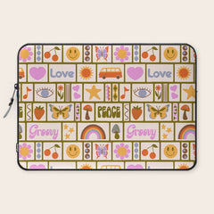 1970s Retro Pop Culture Icons Laptop Sleeve