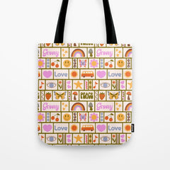 1970s Retro Pop Culture Icons Tote Bag