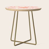 "All hat no cattle" in pink and orange retro western letters Side Table