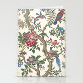 18th Century Chinoiserie Magpie Ivory Peony Garden Stationery Card