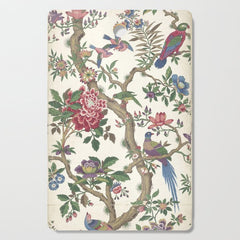 18th Century Chinoiserie Magpie Ivory Peony Garden Cutting Board