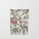 18th Century Chinoiserie Magpie Ivory Peony Garden Wall Hanging