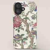 18th Century Chinoiserie Magpie Ivory Peony Garden iPhone Case