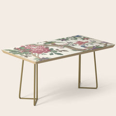 18th Century Chinoiserie Magpie Ivory Peony Garden Coffee Table