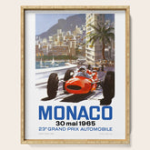 1965 Monaco Grand Prix Racing Poster Serving Tray