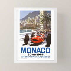 1965 Monaco Grand Prix Racing Poster Mini Art Print