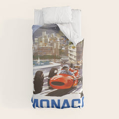 1965 Monaco Grand Prix Racing Poster Duvet Cover