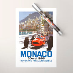 1965 Monaco Grand Prix Racing Poster Wrapping Paper